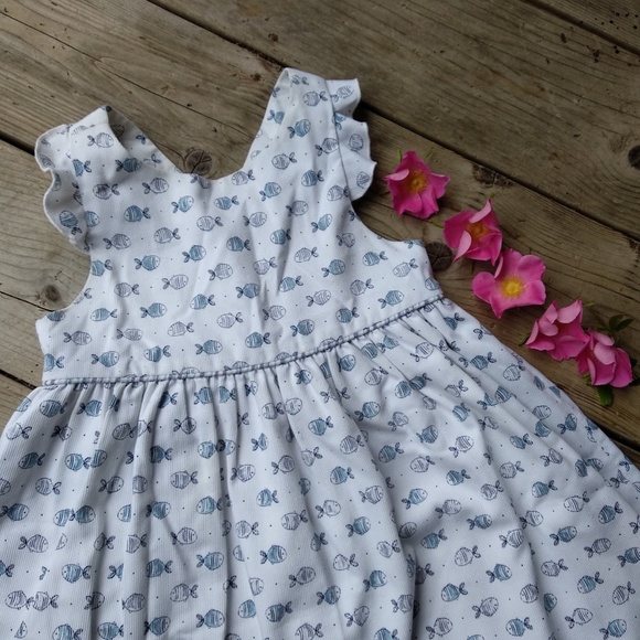 Florence Eiseman | 3T Fish Motif Cross Back Apron Dress - Picture 2 of 11